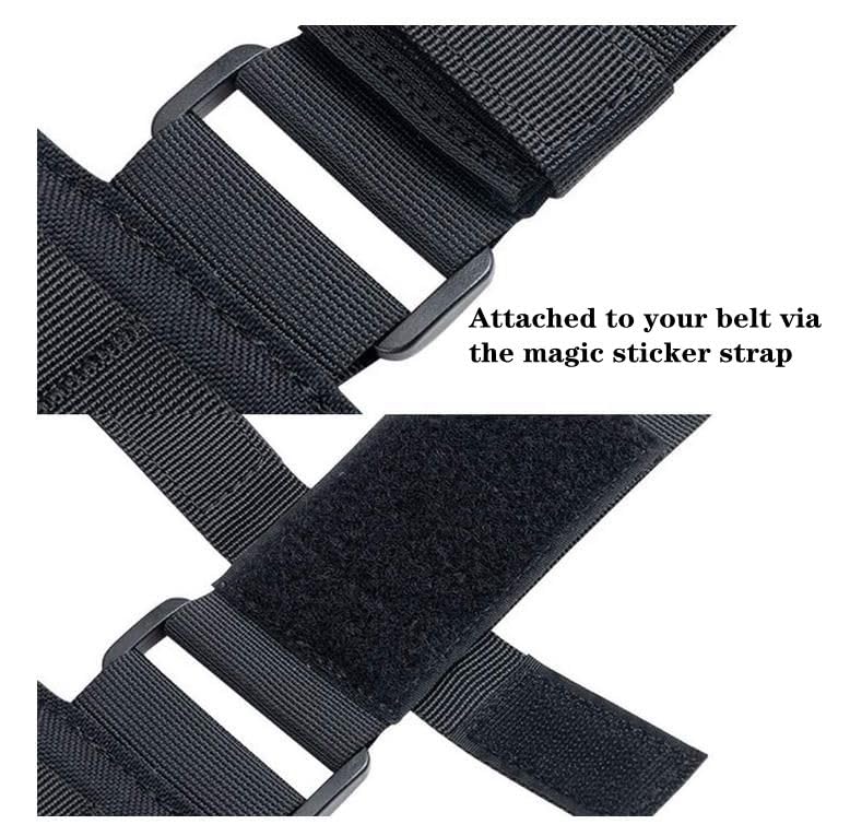 JFFCESTORE Universal Drop Leg Panel Tactical Heavy Duty MOLLE Drop Leg Platform with Adjustable Belt & Thigh Straps Black