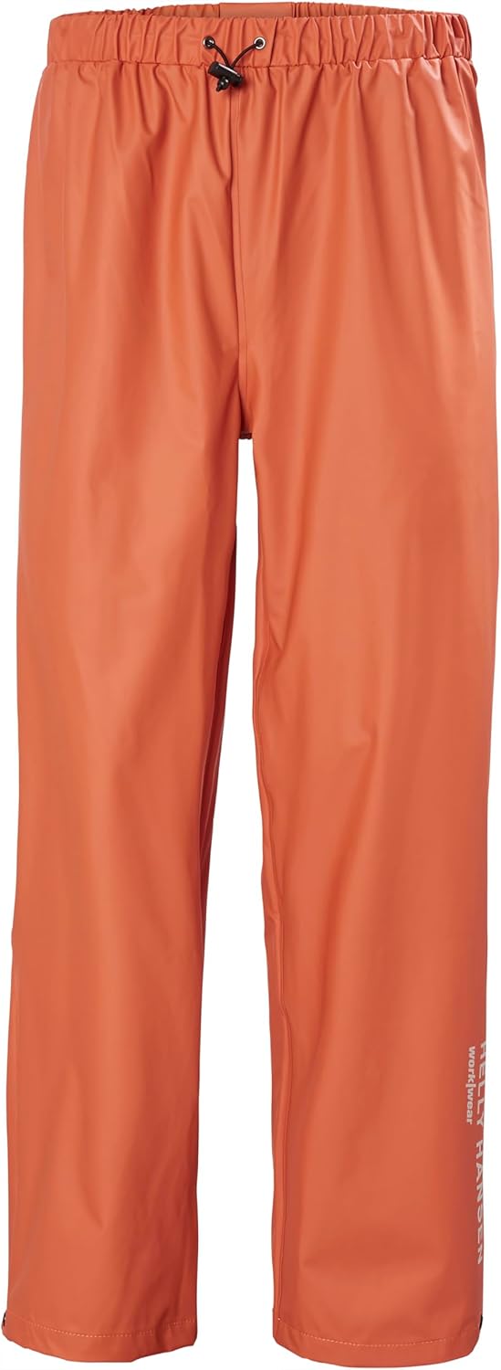 Helly-Hansen Workwear Voss Men's Waterproof Rain Pants - Elastic Waist, Adjustable Hem - Reflective Safety Waterproof Pant