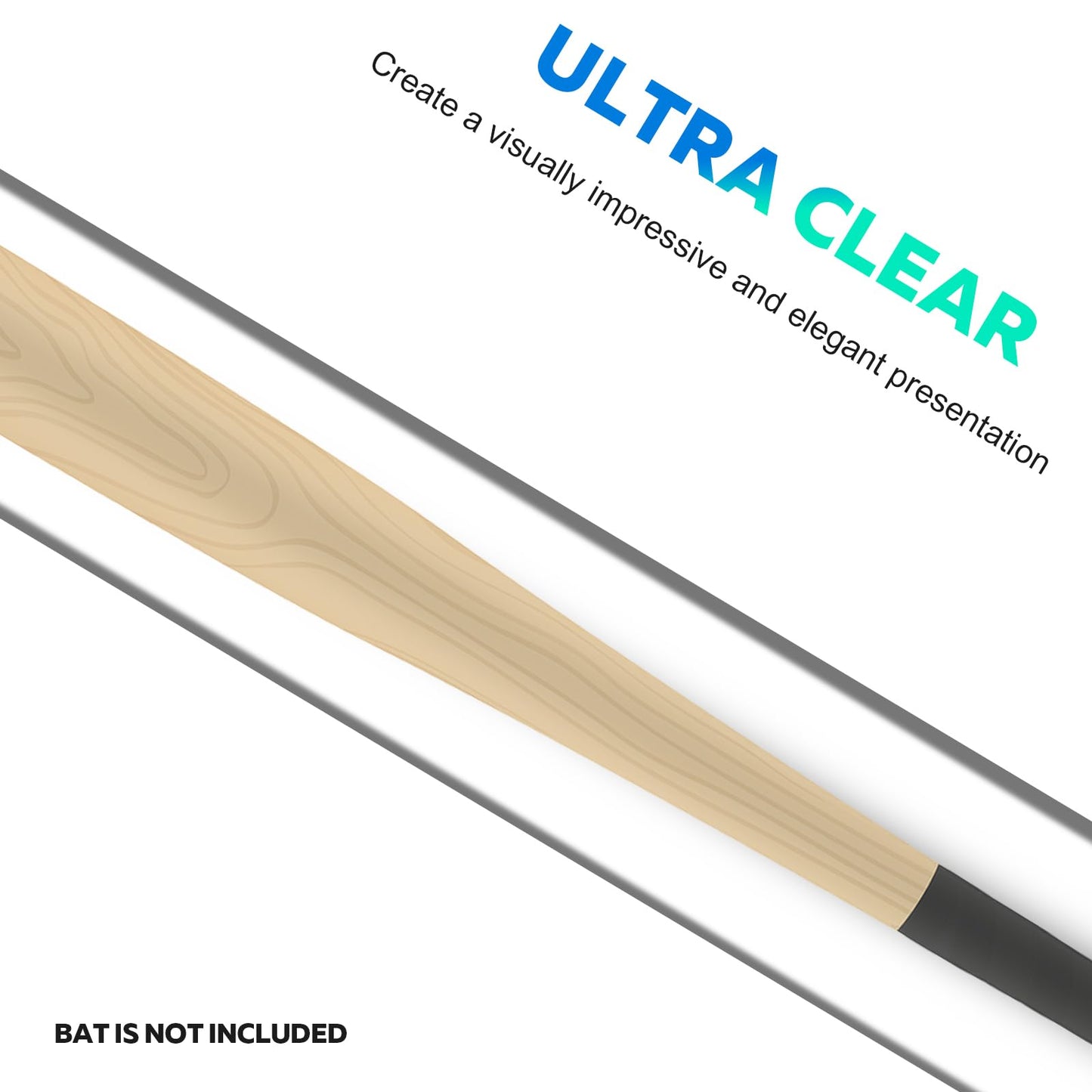 1Pc Round Baseball Bat Display-Case - Protect and Collect Baseball Bat, Baseball Stick Display Box with Black Rubber End Cover, Perfect for Baseball Stick Display, 2 3/4 "x 34" Dimensions, Bat Tube