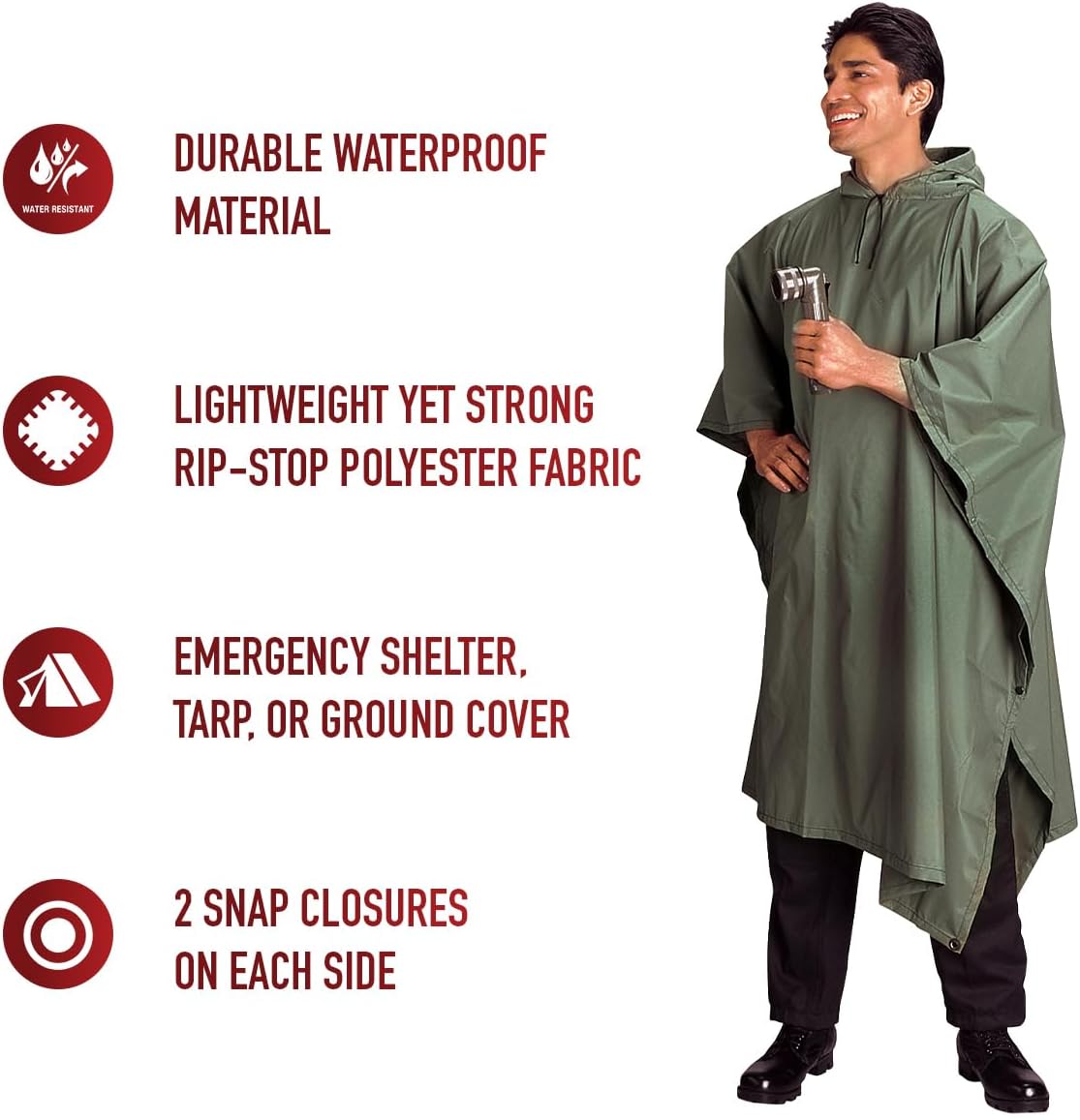 Rothco G.I. Type Military Rip-Stop Poncho
