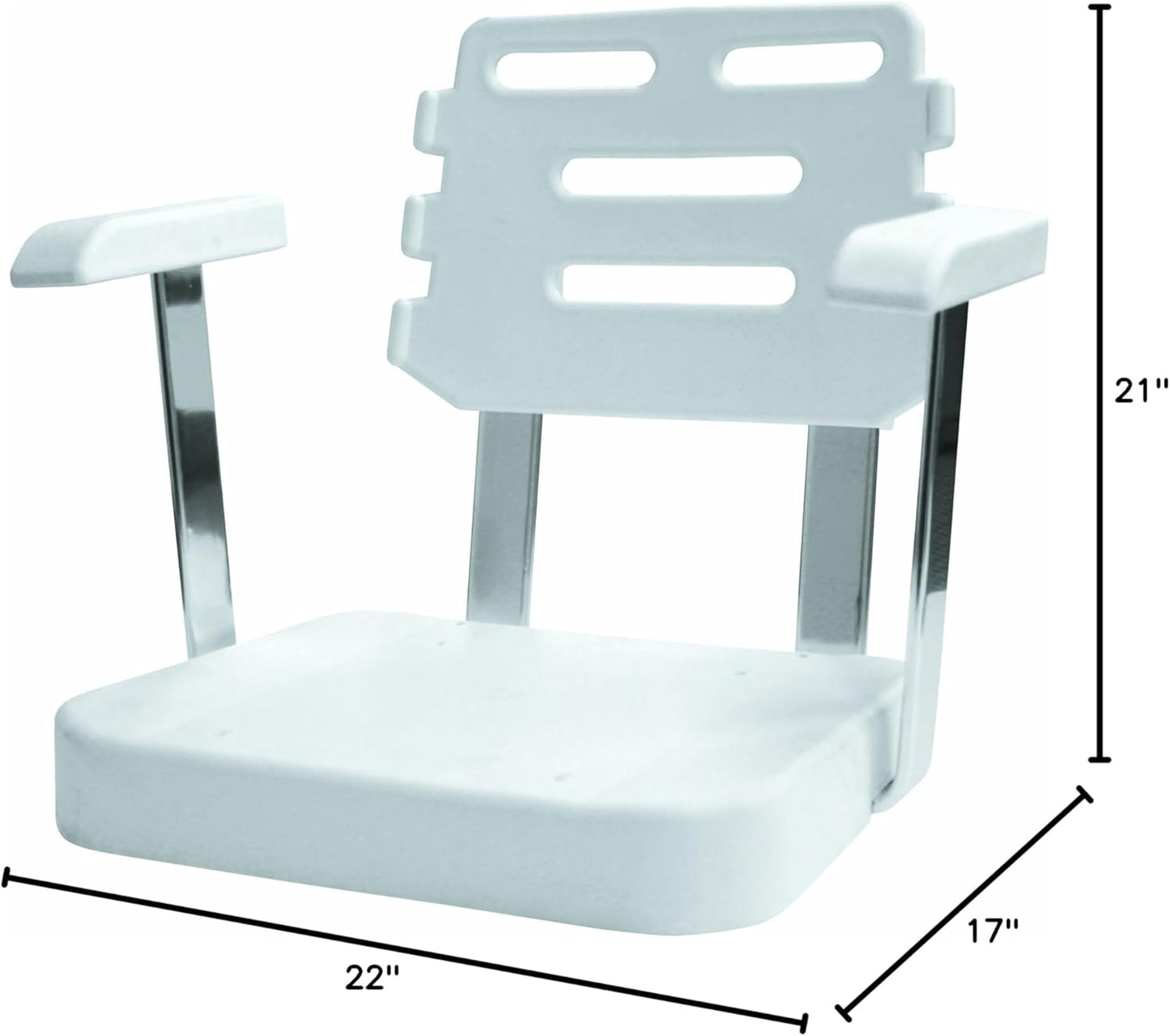 Wise 8WD562-1-710 Ladder Back Helm Chair Seat Shell with Mounting Plate, No Cushions