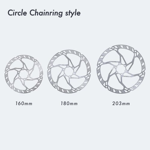 DJC Bike Brake Disc Rotor MTB Brake Disc 160 180 203mm with 6 Bolts Stainless Steel for Road Bike Brake Rotor (2pcs 180mm)