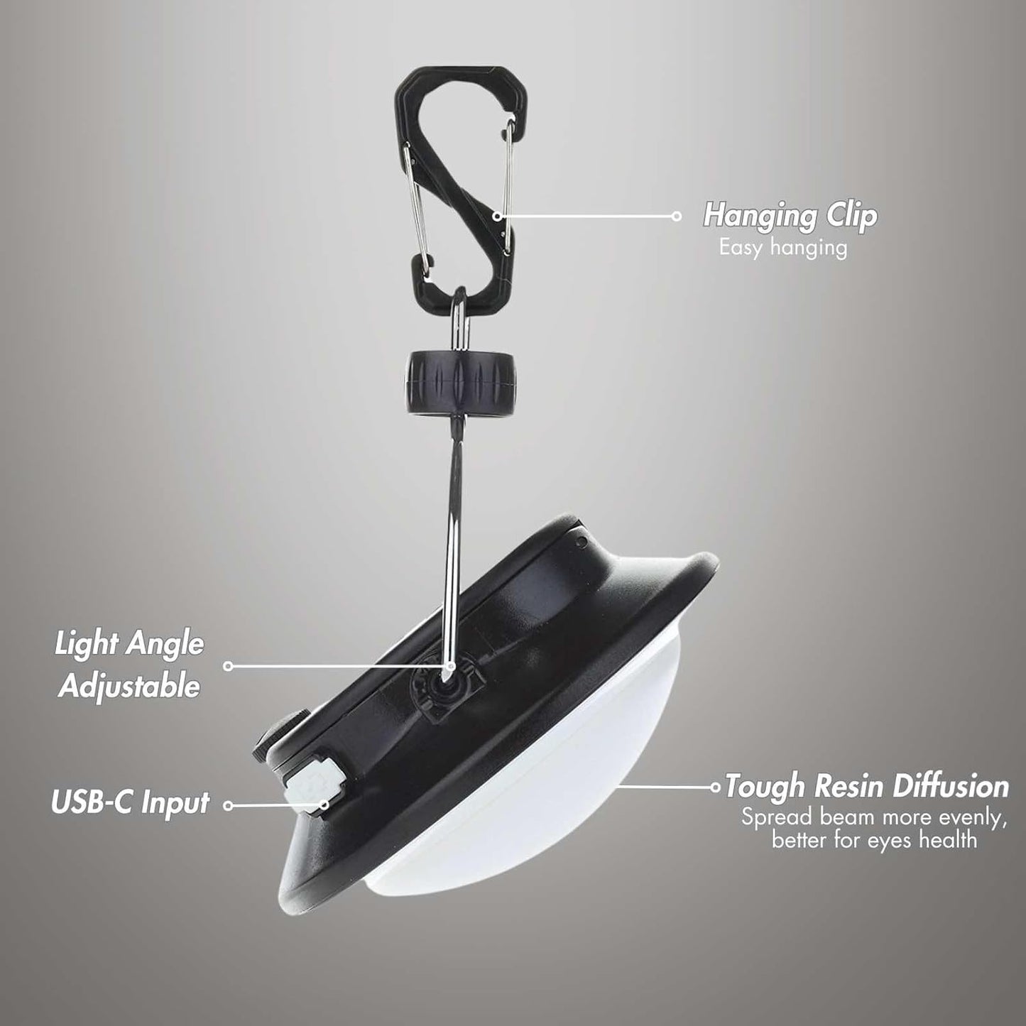 3000LM Rechargeable UFO Camping Lantern - Portable, Waterproof Tent Light with 200h Runtime for Emergencies & Outdoor Use