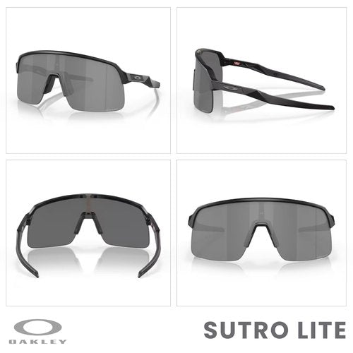 OAKLEY Sutro Lite OO9463 946305 39MM Matte Black/Prizm Black Shield Sunglasses for Men+ Bundle Accessory Leash Kit, Microfiber Pouch