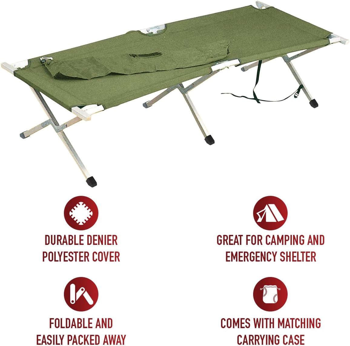 Rothco Folding Cot - Durable Comfort for Camping and Emergencies