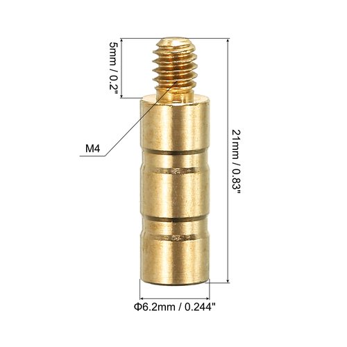 PATIKIL 50 Grain Archery Arrow Insert 0.244 Inch, 12 Pack Brass Arrow Weight Bolt for Field Points Shaft