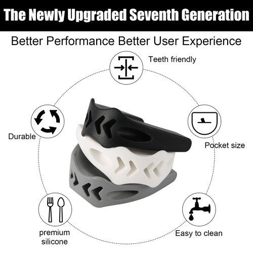XIHIRCD 3pcs Silicone Jaw Exerciser, Jaw Trainer Chin Exerciser for Men & Women with 3 Resistance Levels Jaw Trainer Facial Exerciser for Beginner Intermediate Advanced Users (3 Colors)