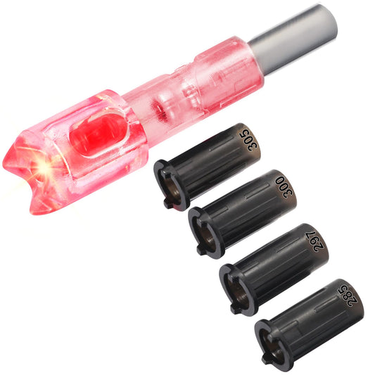Keuaaao 6PCS Lighted Nocks for Crossbow with .285 .297 .300 .305 Bushings, Lighted Crossbow Nocks with ON/Off Switch, High-Visibility LED Crossbow Nocks, Upgrade Two-Moon Slot