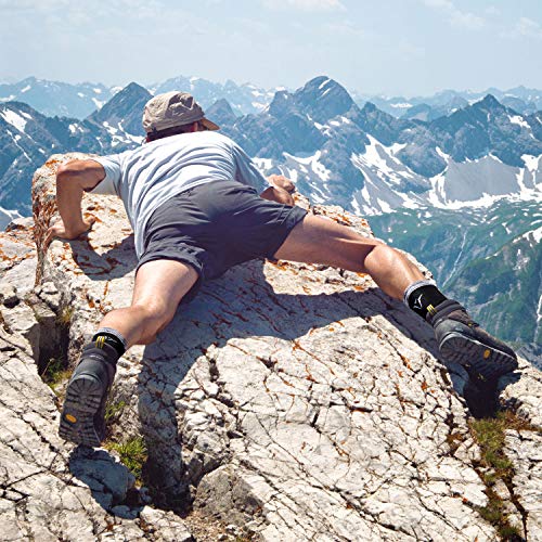 FEIDEER Men's Hiking Walking Socks, Multi-pack Wicking Cushioned Outdoor Recreation Cotton Quarter Crew Socks