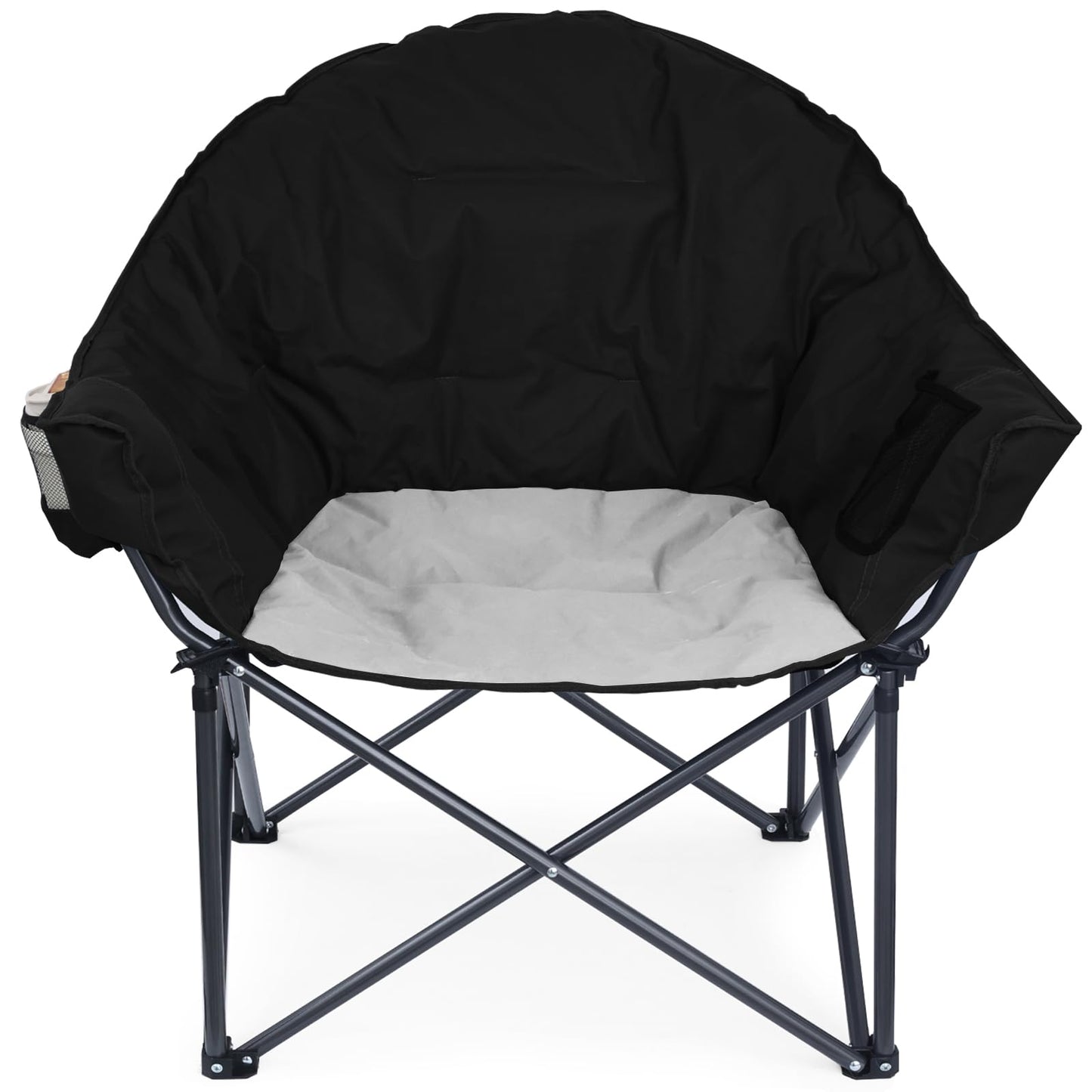 Hugespray Oversized Camping Chairs, Folding Chairs for Outside, Heavy Duty Camping Chairs for Adults with Carry Bag and Cup Holder