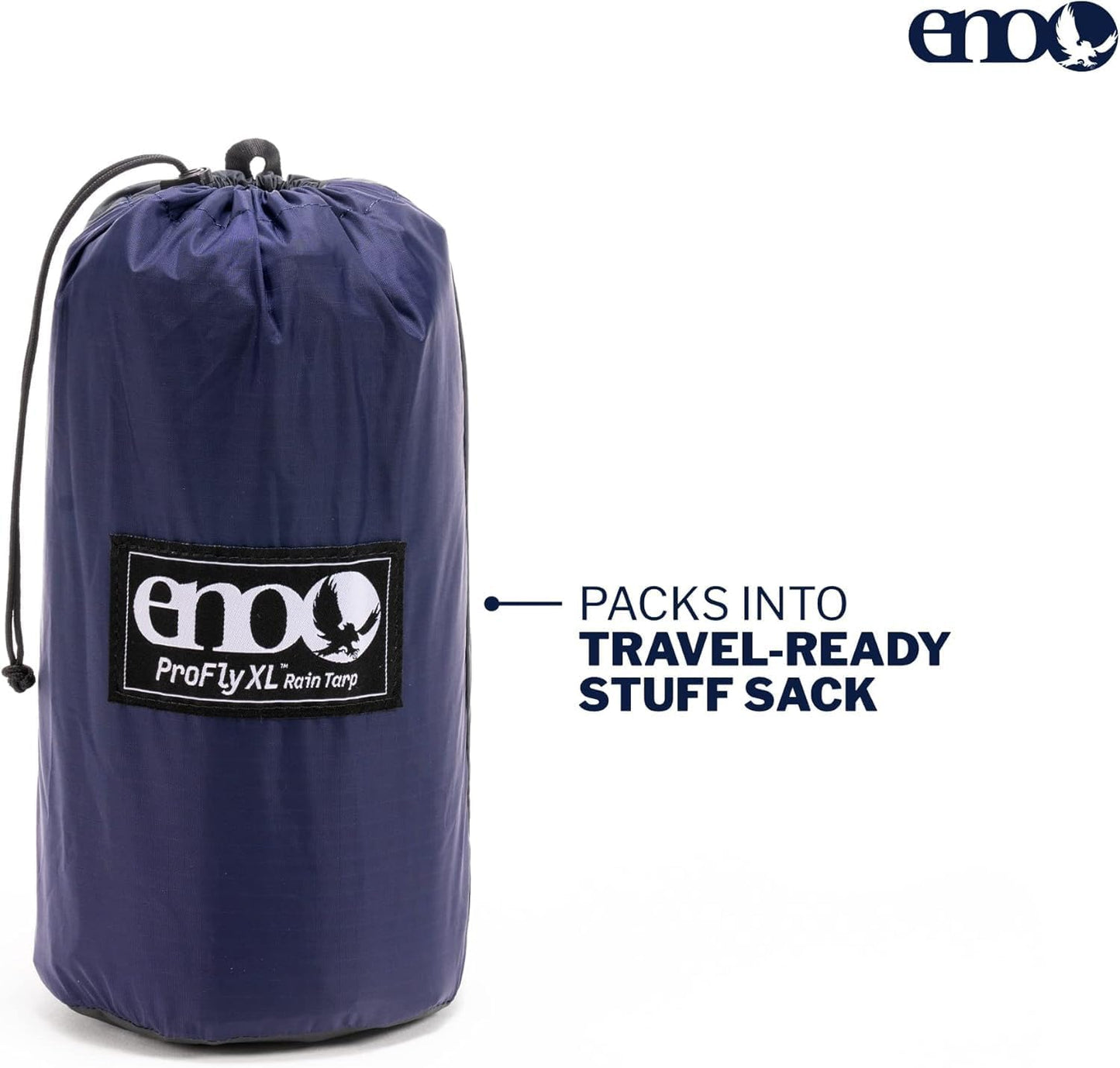 ENO, Eagles Nest Outfitters ProFly XL Rain Tarp, Ultralight Camping Tarp, Navy/Charcoal