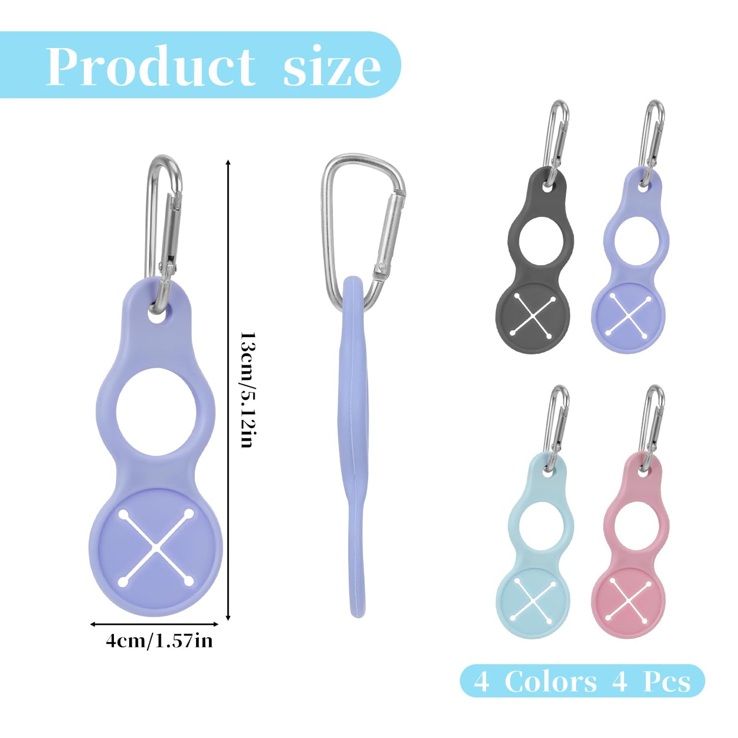 4 Pcs Water Bottle Hanging Buckle Clip Portable Mineral Holder Carabiner Nylon Backpack Belt Webbing Strap Waist Buckle for Outdoor Camping Hiking Traveling (Bue, pink, grey, green)