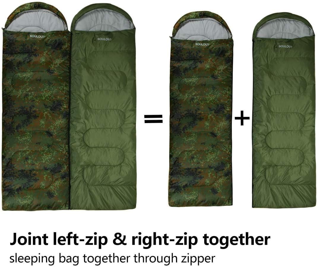 3-4 Season Sleeping Bag for Adults & Kids, Lightweight Warm Cold Weather Camping Bag with Waterproof Compression Sack – Portable for Hiking, Backpacking, Traveling & Outdoor Adventures