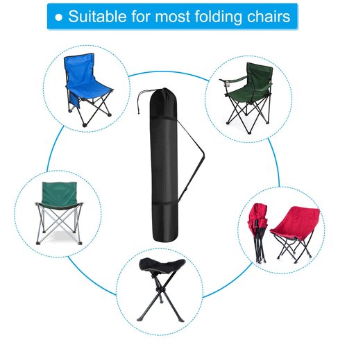 PATIKIL 46 Inch Camp Chair Replacement Bag, 210D Oxford Folding Chair Bag with Shoulder Strap Storage Tent Bag for Outdoor Camping Travel, Black