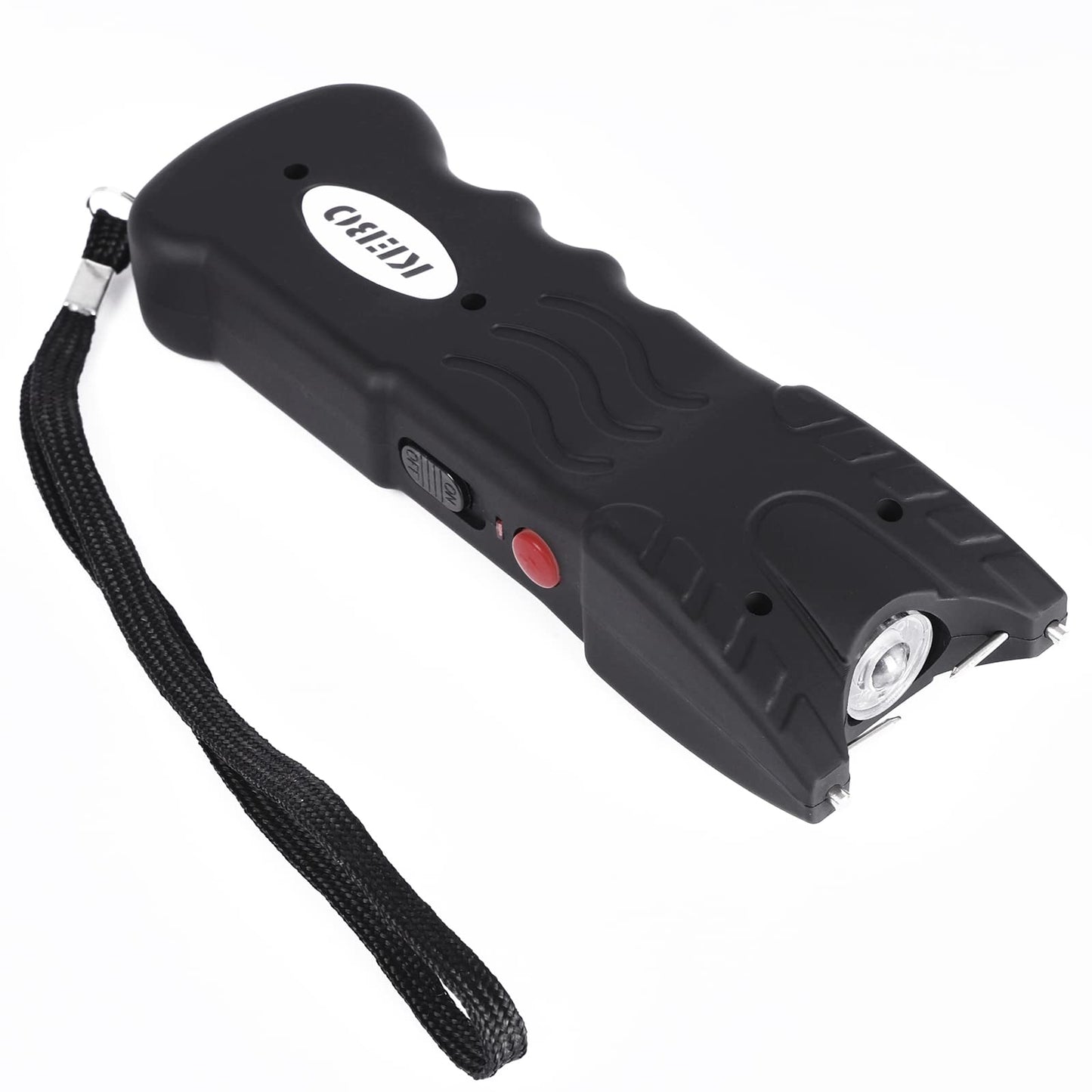 KEBO - 59 Billion Stun Gun - Rechargeable with Safety Disable Pin LED Flashlight, Women Outdoor Personal Defense Tool Wife Gift, Black