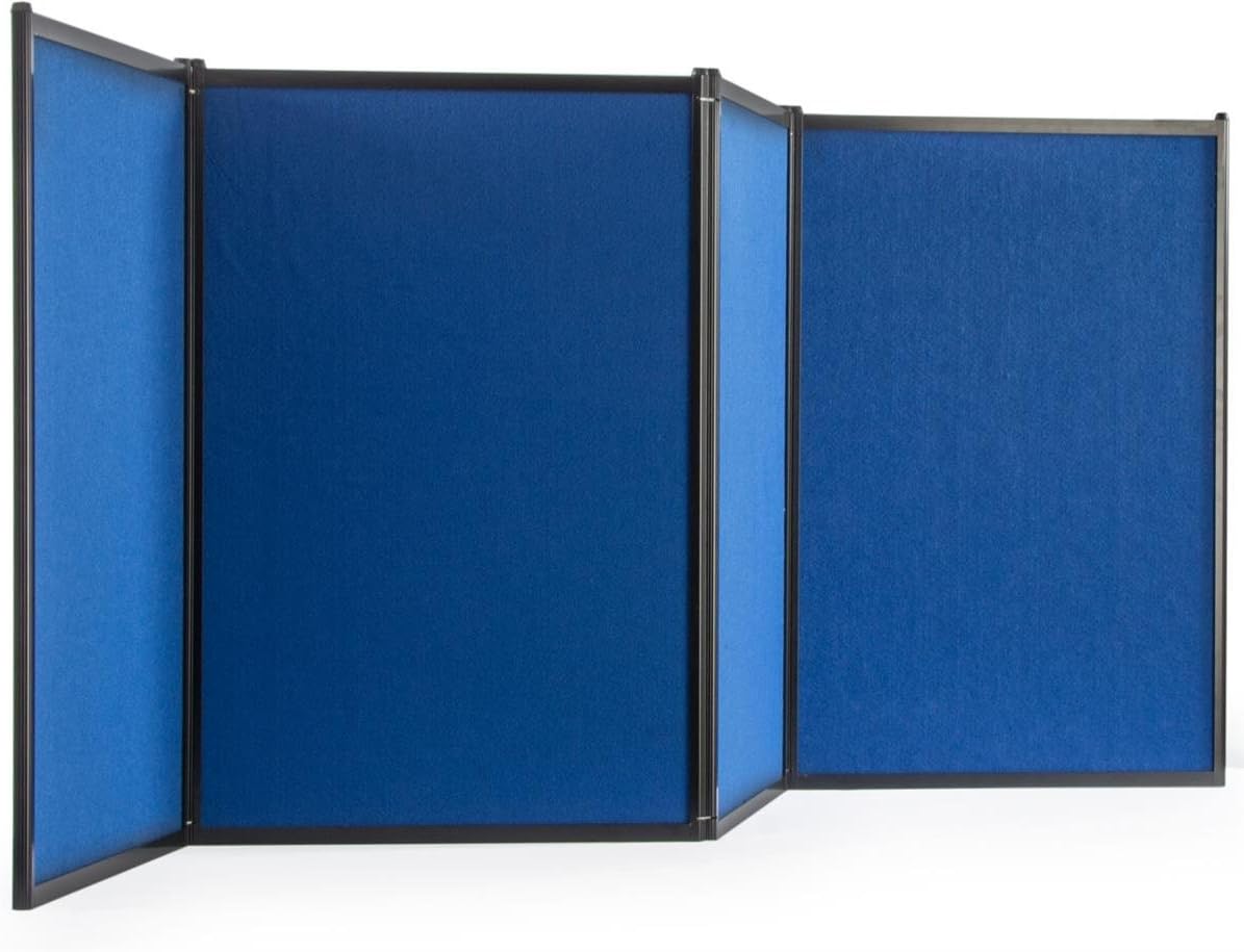 Trade Show Presentation Board, 4 Panels, 96.5"W x 36.5"H, Double Sided, Comes with or Without Lights