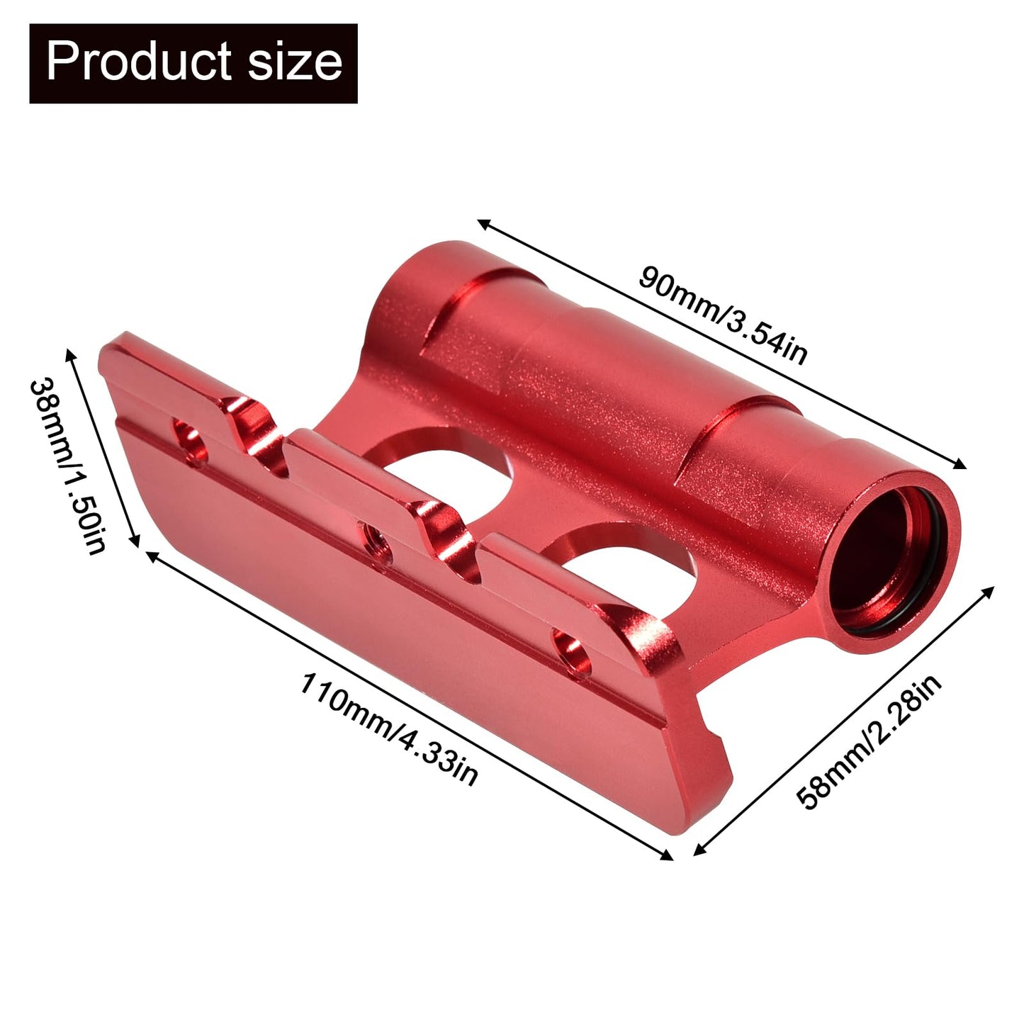 kingsea Versatile Bike Block, Thru AXLE (15x110 5x100 12x100 15x100) - Bicycle Truck Bed/Storage - Aluminum Alloy Bicycle Front Fork,Quick Release Fork for Truck, Trailer, Bikes, Red