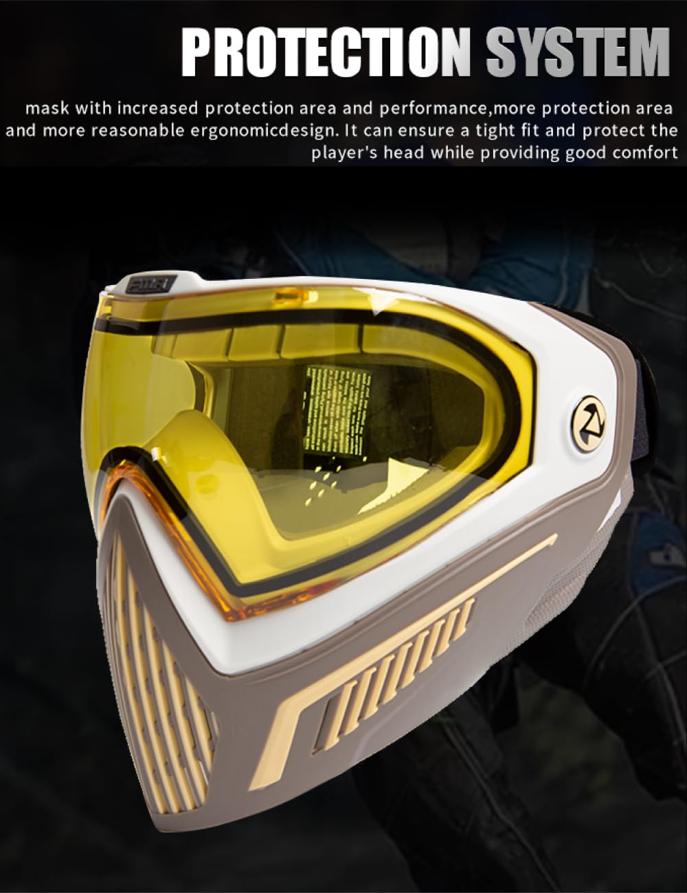 FMATAL GEAR F5 Strom Goggle Mask 2024Version for Paintball Gaming Training (Black Lens)