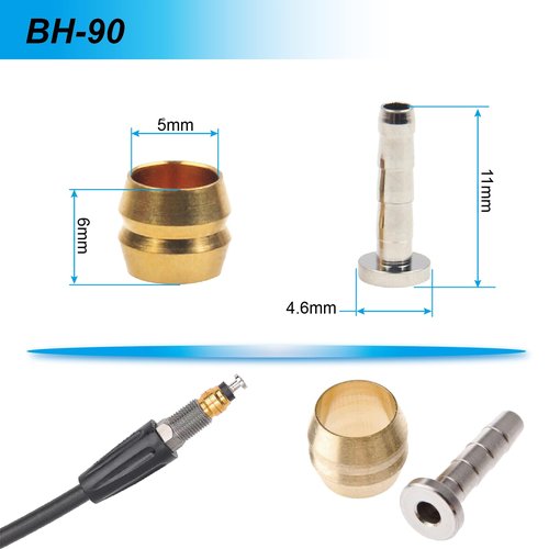 VANSIHO Bicycle Brake Olive and Brass Insert Kit - Essential Components for Shimano BH90 Avid Sram Hydraulic Disc Brake Systems - Pack of 10