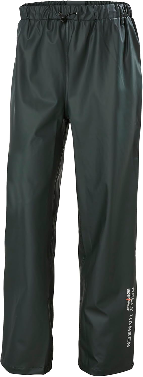 Helly-Hansen Workwear Voss Men's Waterproof Rain Pants - Elastic Waist, Adjustable Hem - Reflective Safety Waterproof Pant