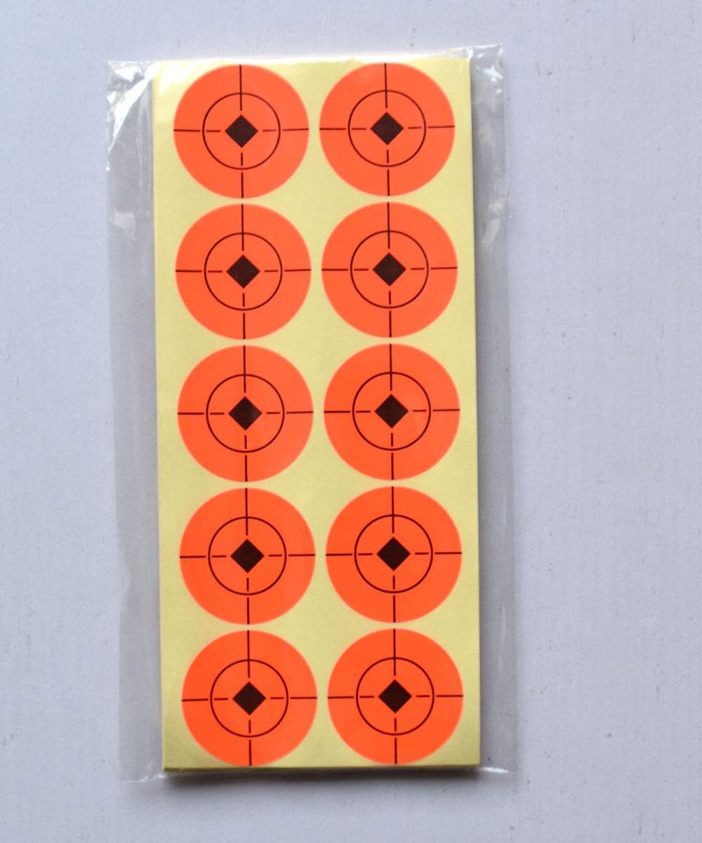 Stick On Targets Spots 1.5 inch Target Pasters Paper Stickers for Air Rifle Gun Shooting (Orange 250 Per Pack)