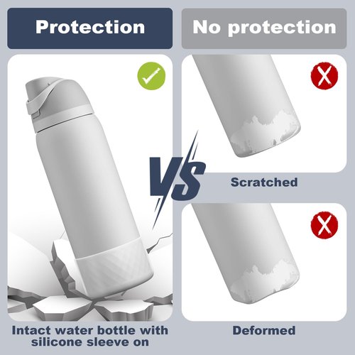 Silicone Boot for Owala Water Bottle 32 oz, Anti-Slip Protective Sleeve for FreeSip/Twist/Flip Stainless Steel Water Bottles Accessories