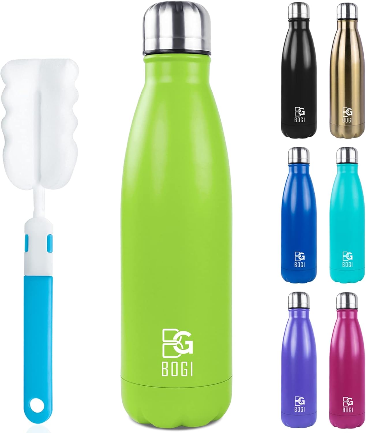 17oz Insulated Stainless Steel Water Bottle | Leak-Proof | Hot Pink for Outdoor Sports