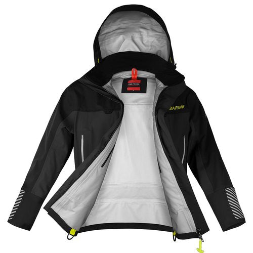 NAVIS MARINE Men‘s Wading Jacket-Waterproof Breathable 4-Layer Rain Jacket for Riding and Hiking(Black,X-Large)