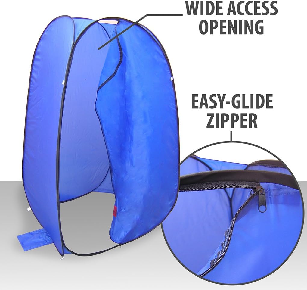 Pop-Up Room in a Bag Instant Portable Changing, Shower and Bathroom with Dura-light Steel Frame and Weather-Resistant material for for Pontoon / Deck / Fishing / Sail Boat. Included Tie-Down Kit.