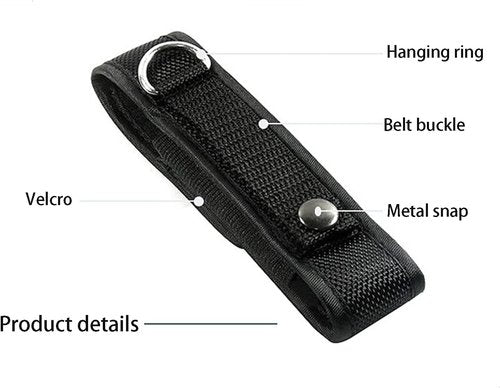 Sewzig 2-Pack Nylon Flashlight Holster for Duty Belt, Adjustable Small Heavy Flashlight Holder Carry Case for 4.3"-5.5" High Flashlight, Tactical Flashlight with Stretch Capability (5.5")