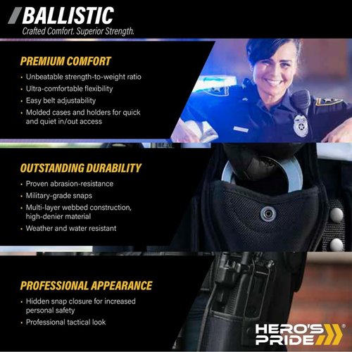 Hero's Pride Molded Ballistic Alarm Case, Nylon Tactical Case for CDCR and Corrections Officers, EDC Defense Pouch for Duty Belts Up to 2.25", Lightweight and Durable Design, Quick Access