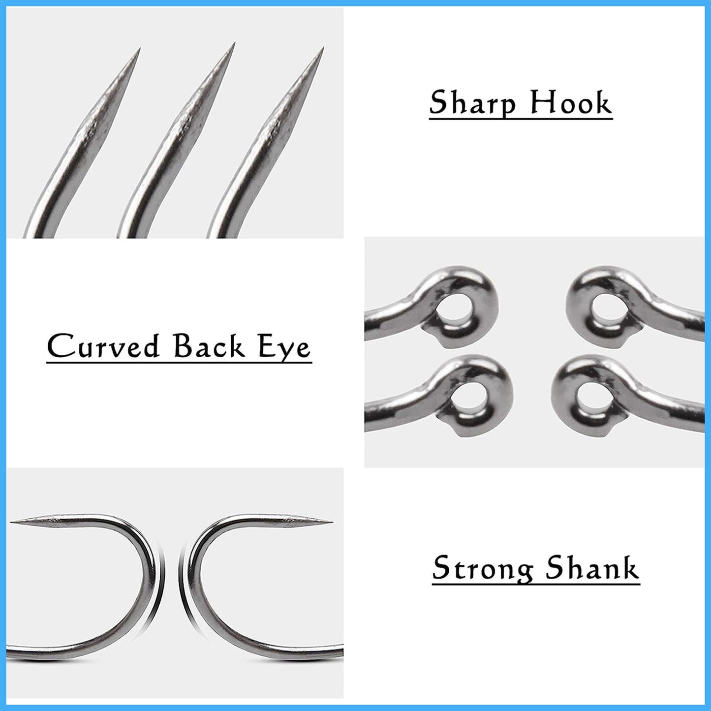 200pcs Barbless Fishing Hooks Kit Carp Fishing Fly Tying Hooks Circle Curve Shank Barbless Live Bait Carp Hair Rig Trout Freshwater Saltwater