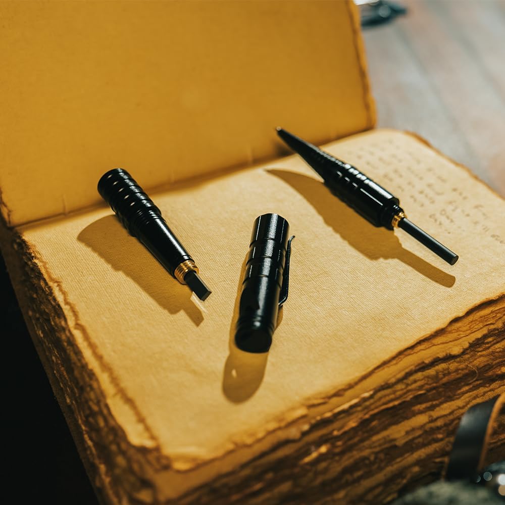 Schrade Delta Class Reckon Pen with Refillable Capabilities, Screw-off Cap for Outdoor Survival, Self Defense, EDC