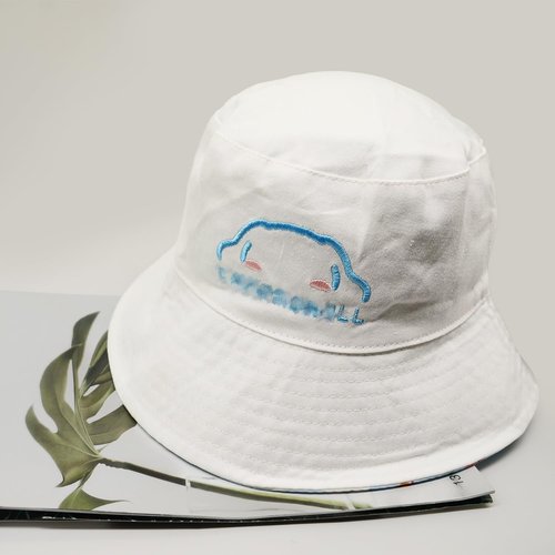 Kawaii Bucket Hat for Women, Cotton Print Double-Side-Wear Reversible Bucket Hat, Trendy Lightweight Fishing Cap Sun Hats for Outdoor Summer Beach Travel