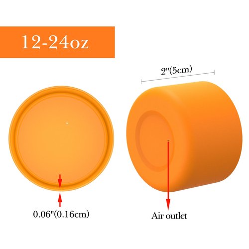 Linkidea 2 Pack Water Bottle Boot Compatible with Iron °Flask Wide/Narrow Mouth 12oz/14oz/16oz/18oz/20oz/22oz/24oz, Silicone Bottle Bottom Sleeve Cover Bumper Protector (Clementine)