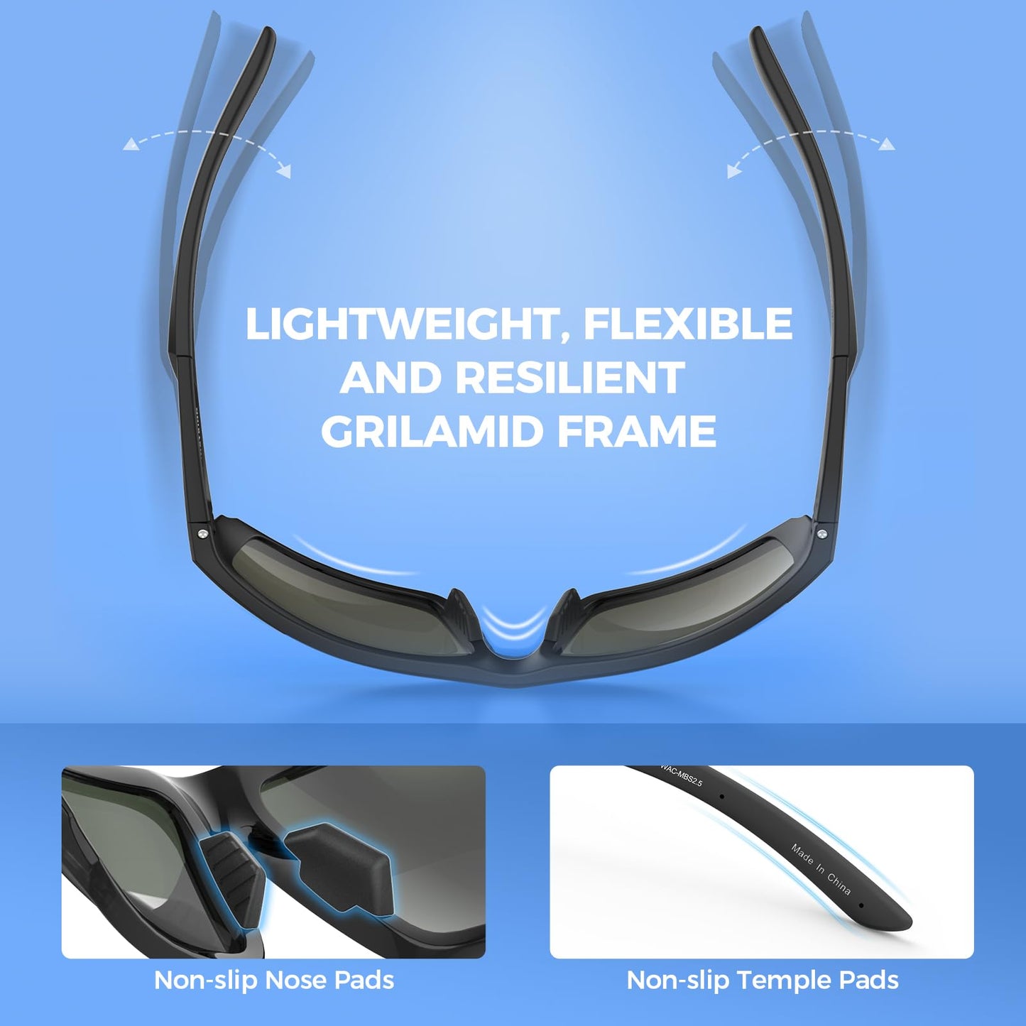 KastKing Waccamaw Bifocal Polarized Sunglasses, Bifocal x2.0 Magnifications, Polycarbonate Lenses, Full Wrap Frame Design, Sports Reader Sunglasses for Men & Women, UV400 Protection