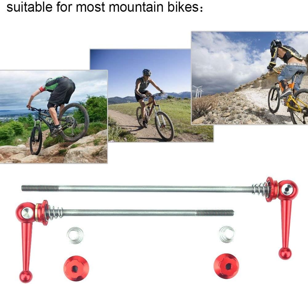 2Pcs ycle Skewers Ultralight Titanium Alloy Quick Release Skewers Set Bike Replacement Repair Parts Accessory For Mtb Road Bike (Red) Lightweight Quick Release Skewers Carbon Fiber ycle Skew