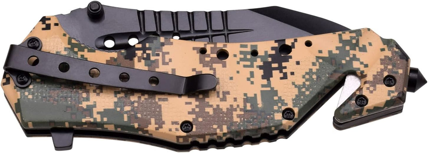 MTech USA MT-A845BK SPRING ASSISTED KNIFE, 5" Closed, Black Blade
