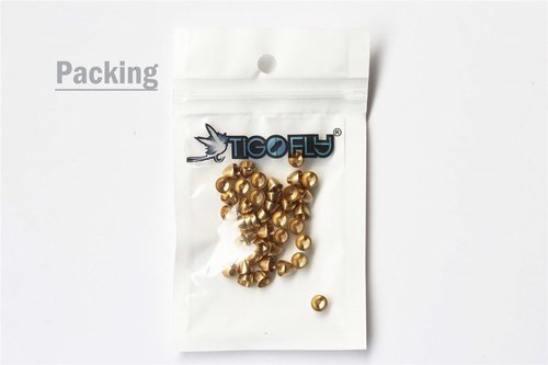 40 pcs/lot Copper Brass Cone Heads for Tying Tube Flies Woolly Bugger Streamers Fly Tying Beads Materials 5mmX4.1mmX1.7mm