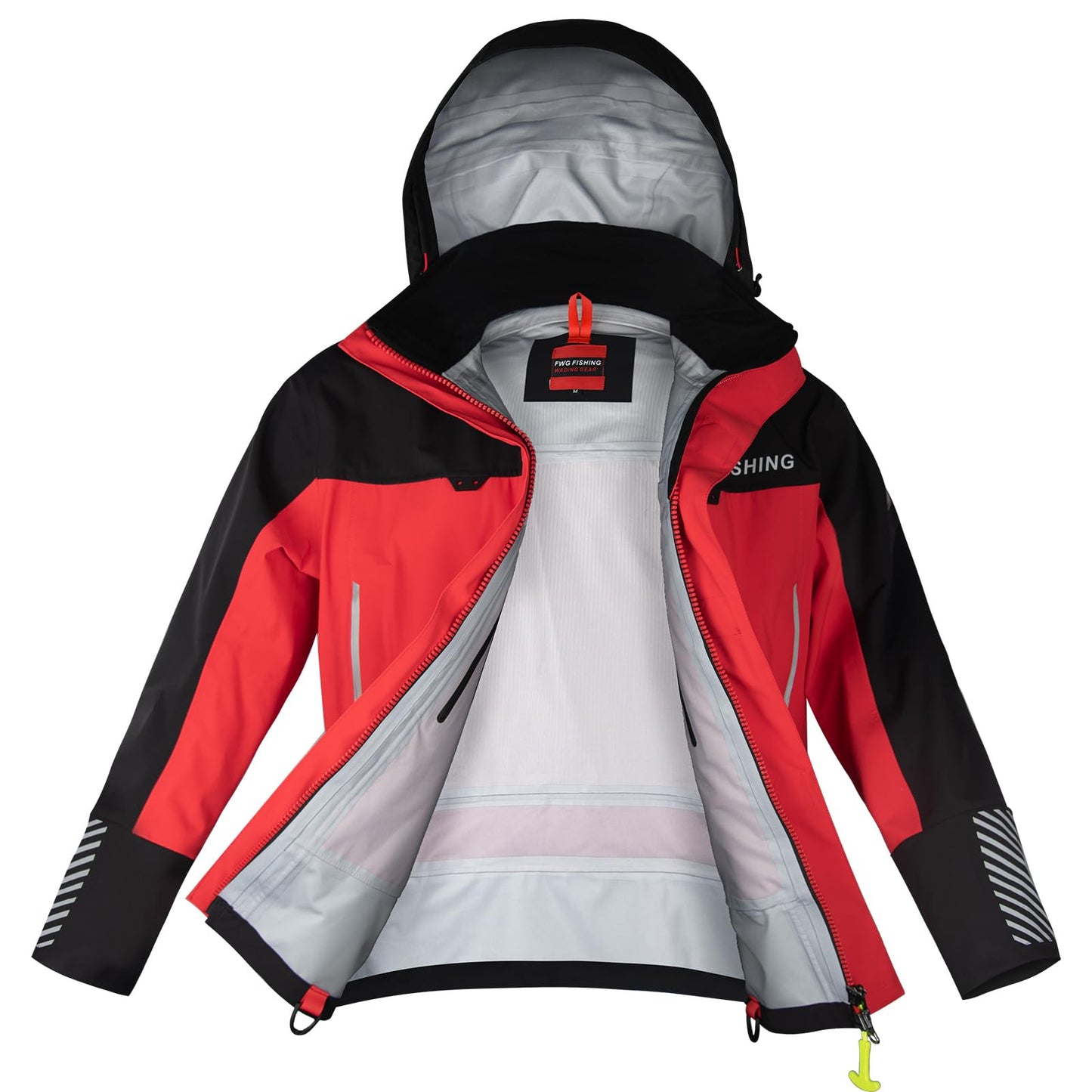 FWG Ice Fishing Jacket - Waterproof Outdoor Gear|Ultimate Protection(Red,Large)