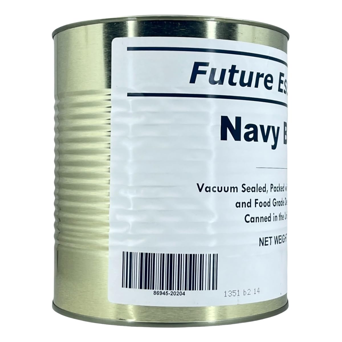 1 Can of Future Essentials Small White (Navy) Beans, Dried, #10 Can, 5 lbs Net Weight