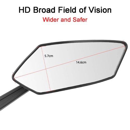 Bike Mirror, Bicycle Mirrors of Handlebars Rotate Rearview Glass Lens, Safe Cycling Bike Rear View Mirror (Diamond)