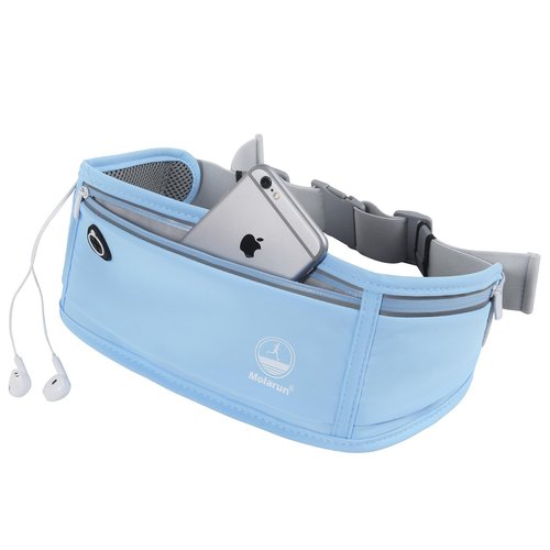 Slim Running Belt Fanny Pack for Women, Jogging Pocket Waist Pack Money Belt Phone Holder for Running Hiking Traveling - Blue