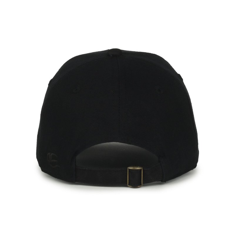 Outdoor Cap Blank Baseball Cap – Garment Washed Cotton Dad Hat, Low Profile Unstructured, Adjustable Tuck Strap, Black, One Size