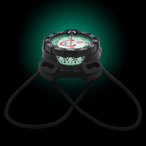 SAEKODIVE Bungee Mount Compass - Glow in the Dark, Waterproof Dive Compass for Scuba, Kayak - Diving Accessories
