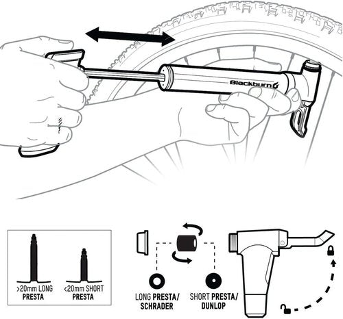 Blackburn Mammoth Anyvalve Bike Mini-Pump