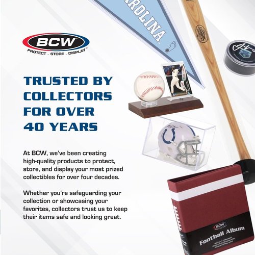 BCW Hockey Puck Display Case with Gold Base | High Impact Polystyrene