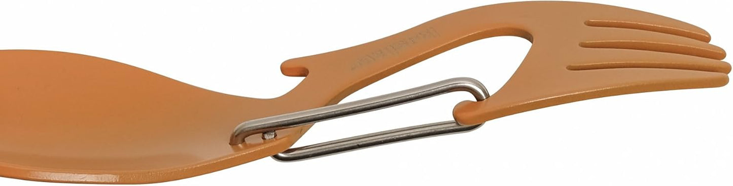 Kershaw Ration Multi Tool Spork, Stainless Steel Spoon, Fork, Carabiner and Bottle Opener, Regular and XL Sizes