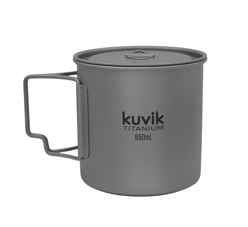 Kuvik Titanium Wood Stove & 650ml (22 oz) Titanium Pot Bundle