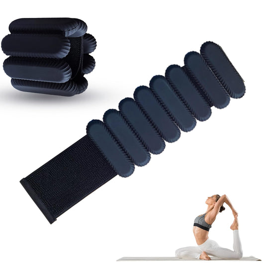 Jimikay Adjustable Wrist & Ankle Weights for Women and Men, Set of 2 (1lb Each),Silicone Weighted Bangles,weighted bracelet for Yoga, Dance, Pilates, Pool Exercises and Jogging etc (Black)